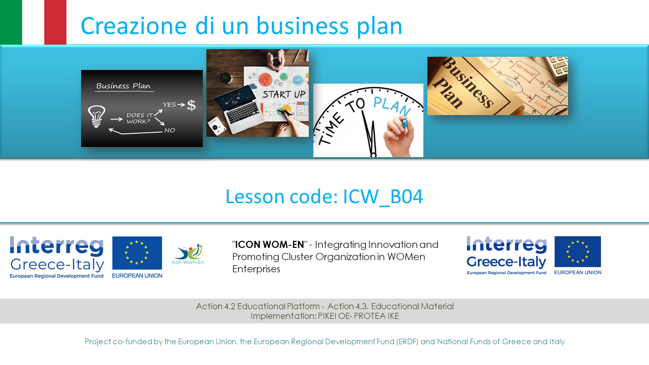 Creazione di un business plan ICW_B04IT